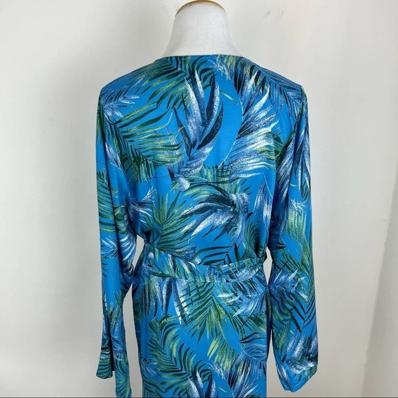 NWT Storets Hailey Palm Beach Robe Printed Kimono Swim Coverup Size S/M Blue - Picture 14 of 15